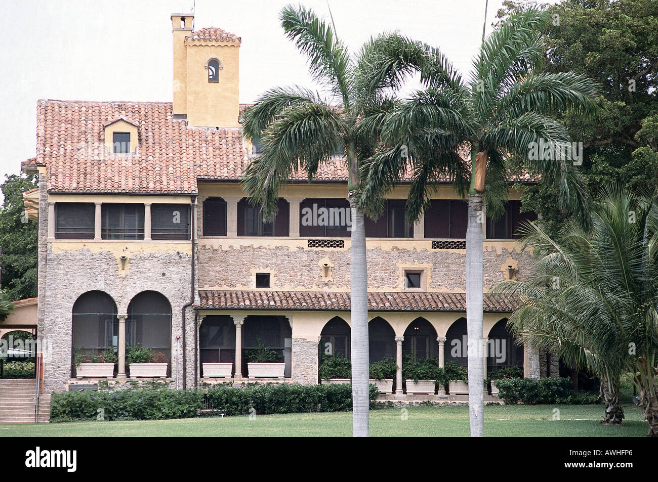 USA, Florida, Miami, Charles Deering Estate, Stone House Stock Photo