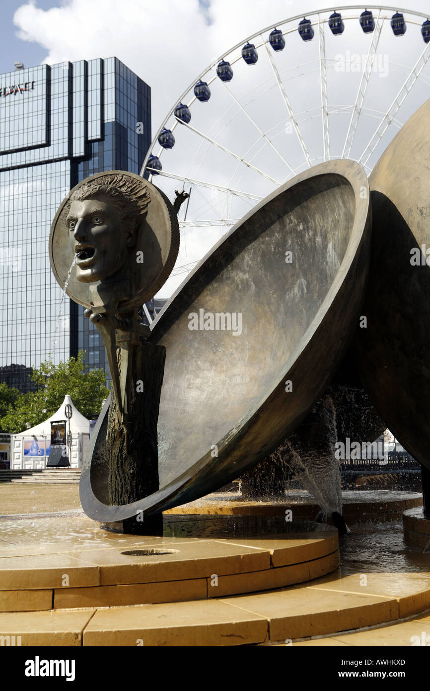 Artwork in Centenary Square in front of the Hyatt hotel Birmingham UK Stock Photo