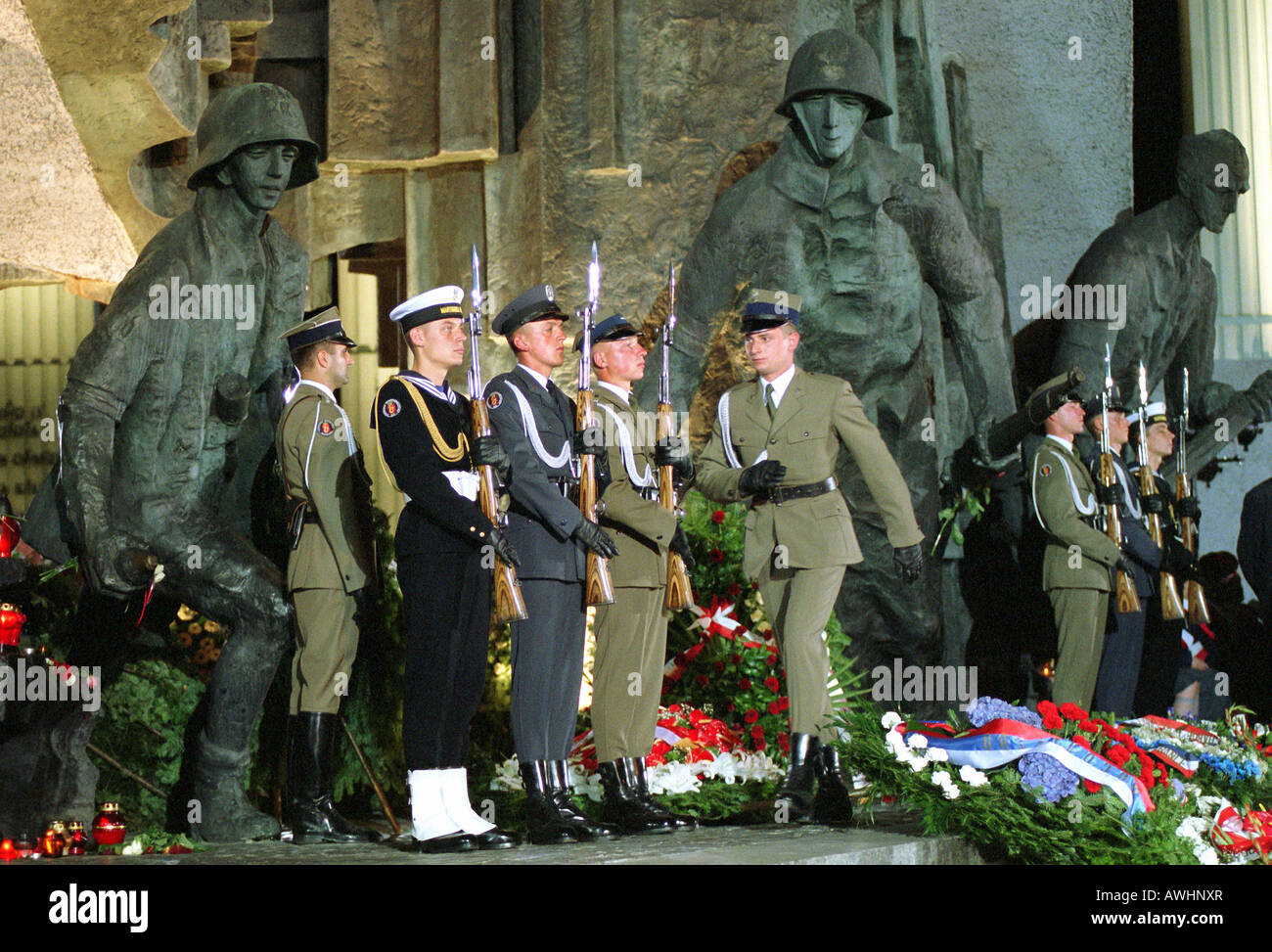 Guard of honor during the 60th Anniversary of the Warsaw Uprising ...