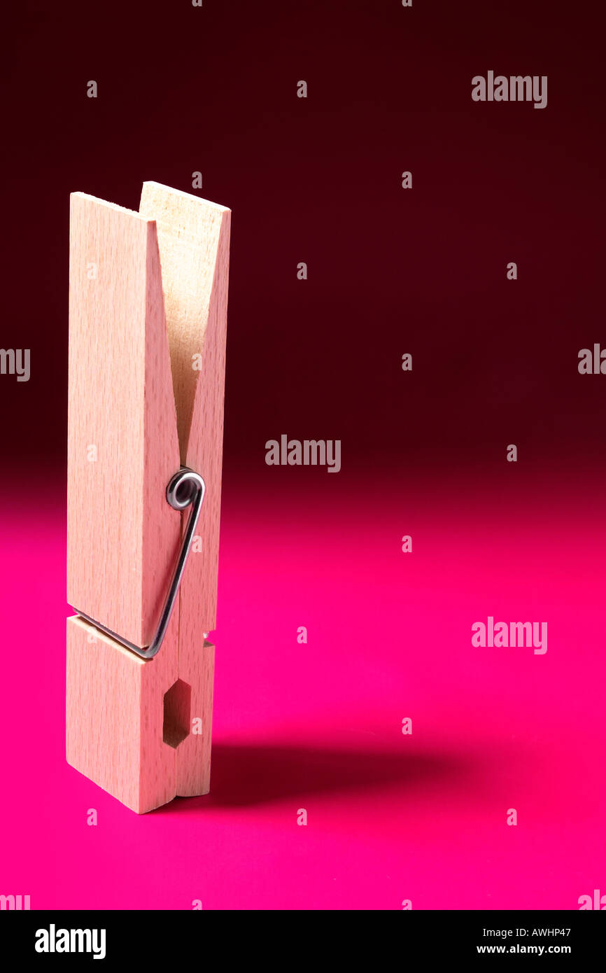 Wooden clothes peg Stock Photo Alamy