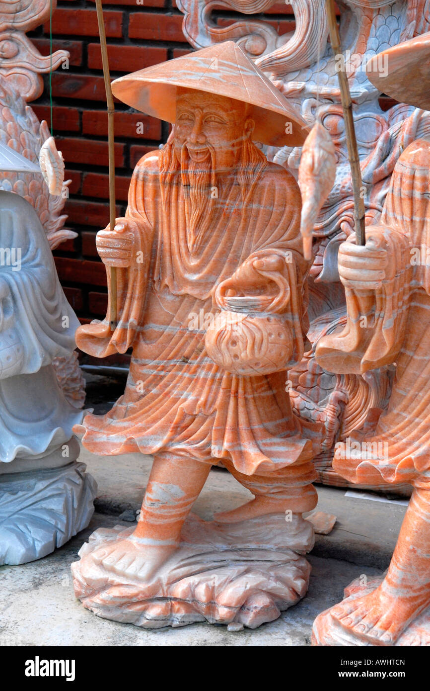 Asia Far East Vietnam , Marble Mountain , Ngu Hanh Son , traditional Vietnamese  sculptures or statues of fishermen for sale at factory Stock Photo - Alamy