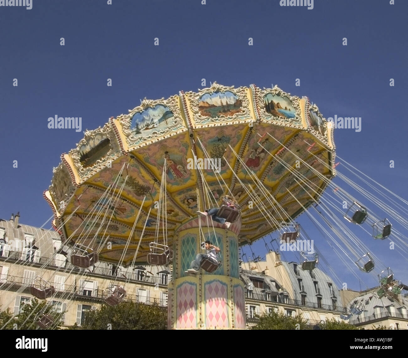 Summer carrousel Paris France Stock Photo