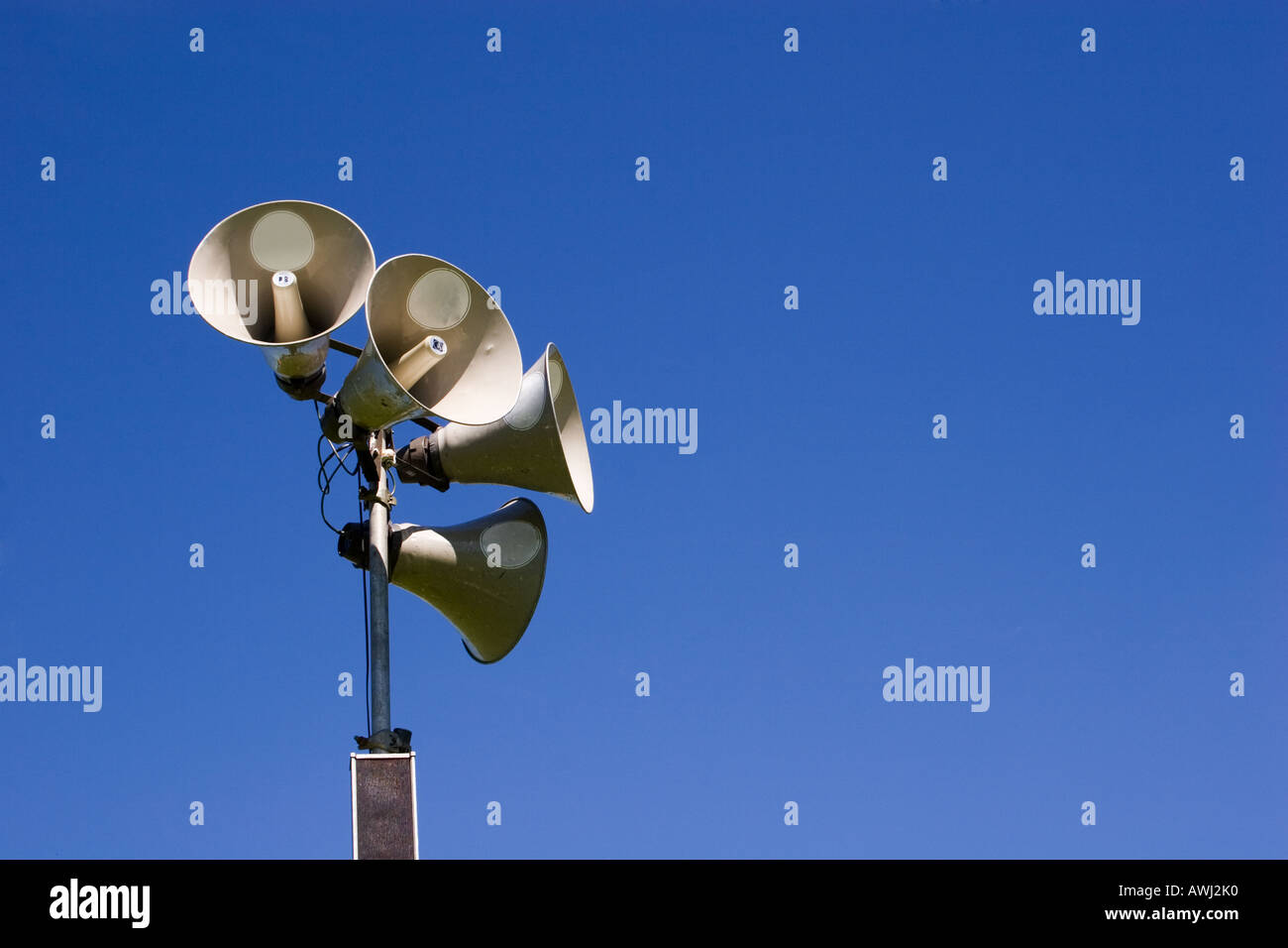 PA public address speaker horn outside weather proof 4 four semi circle