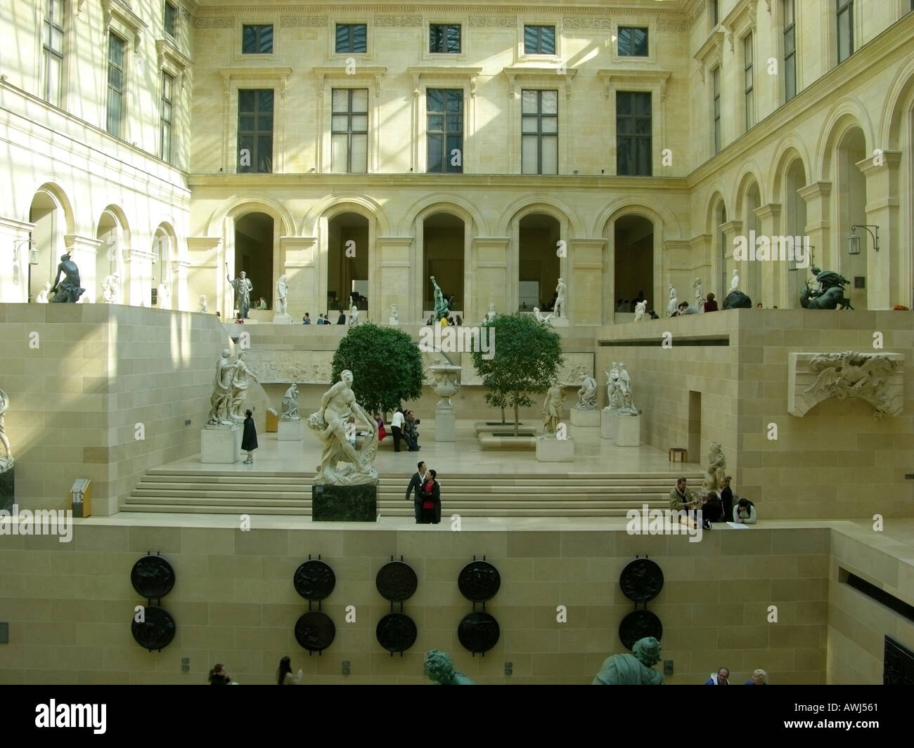 France Louvre museum sculpture gallery Stock Photo