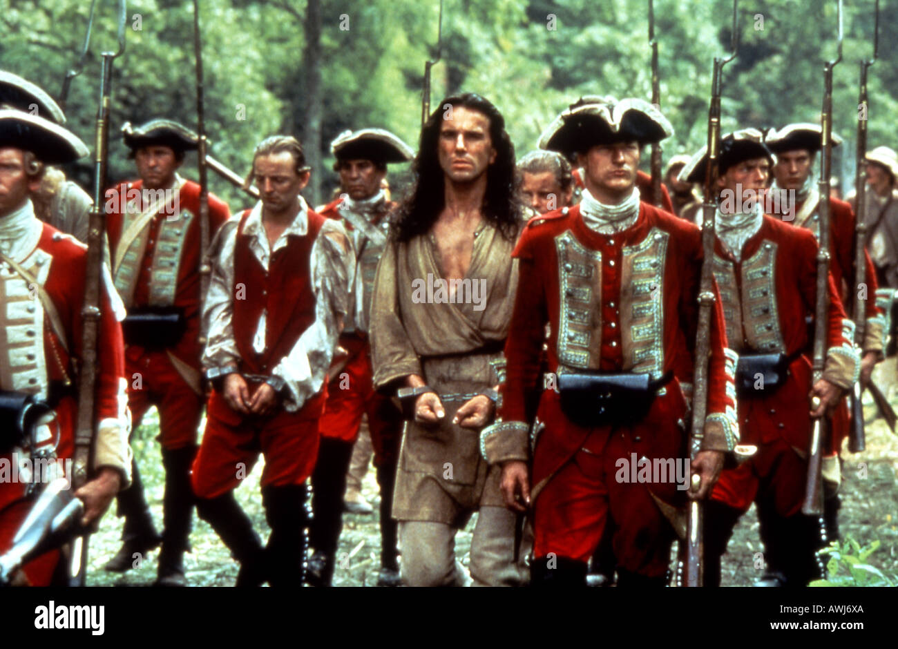 LAST OF THE MOHICANS   1992 Warner film with Daniel Day-Lewis Stock Photo