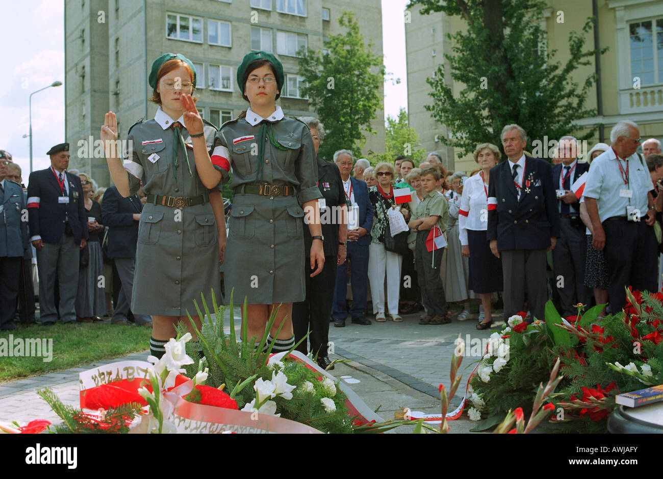 The 60th Anniversary of the Warsaw Uprising, Warsaw, Poland Stock Photo ...