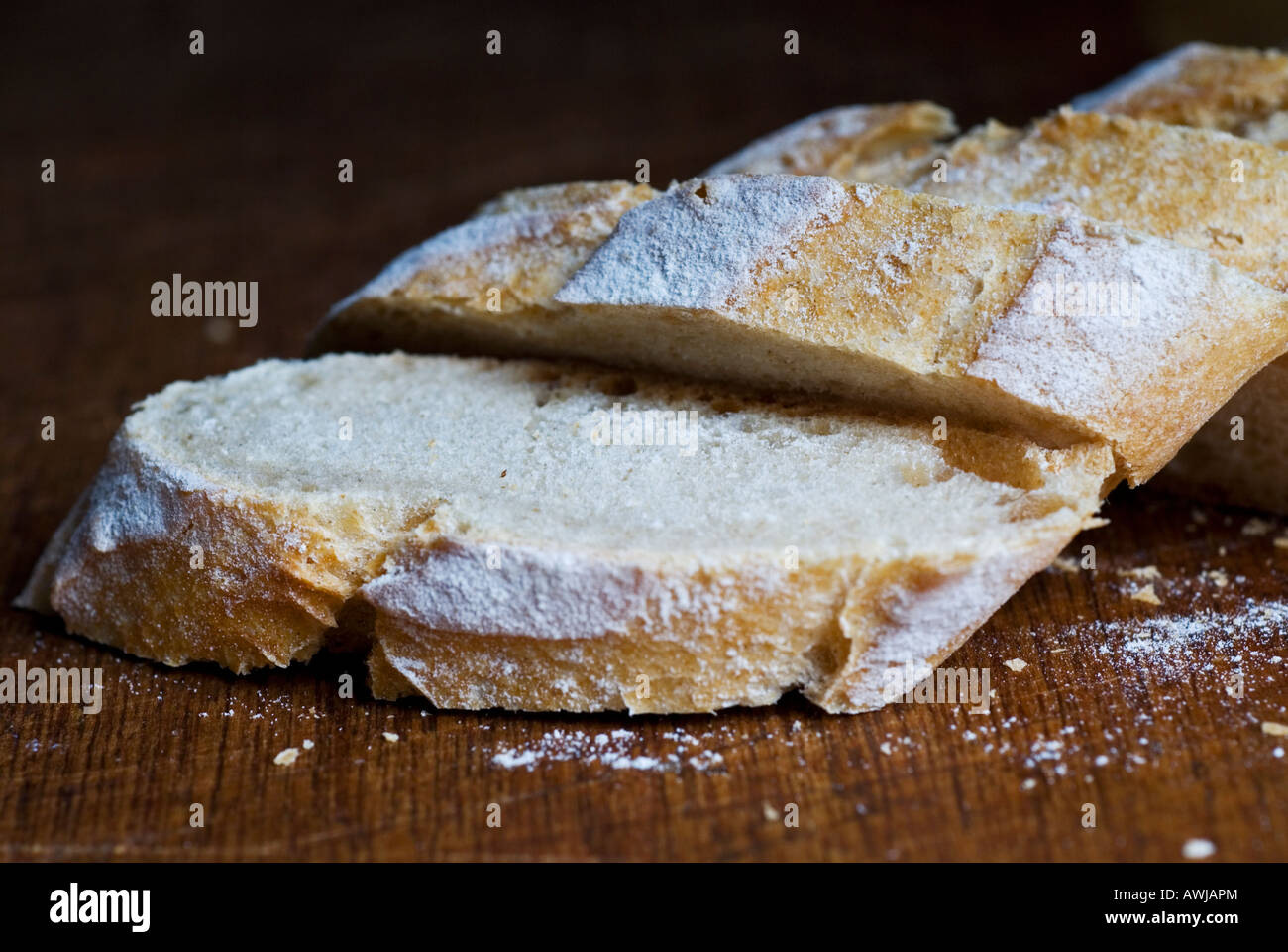 Stock photo of the traditional French stick The classic long French loaf of bread Stock Photo