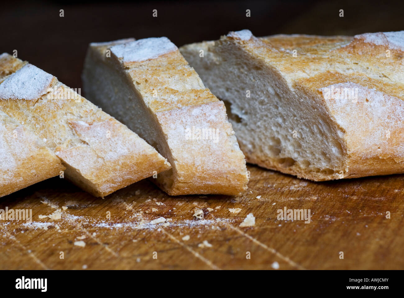 Stock photo of the traditional French stick The classic long French