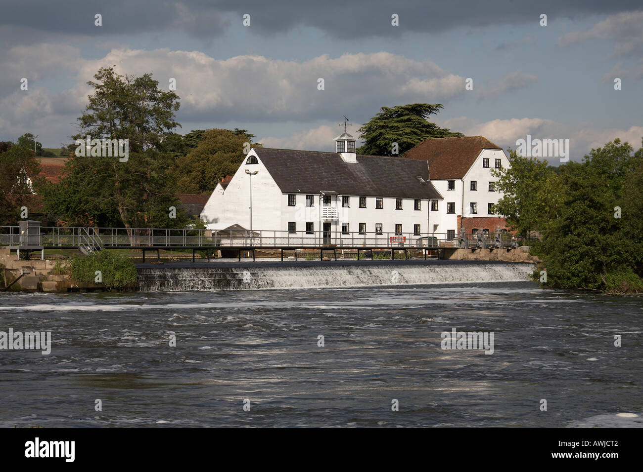 Hambleden Mill with weather vain on Hambleden lock wier near Henley on Thames Stock Photo Alamy