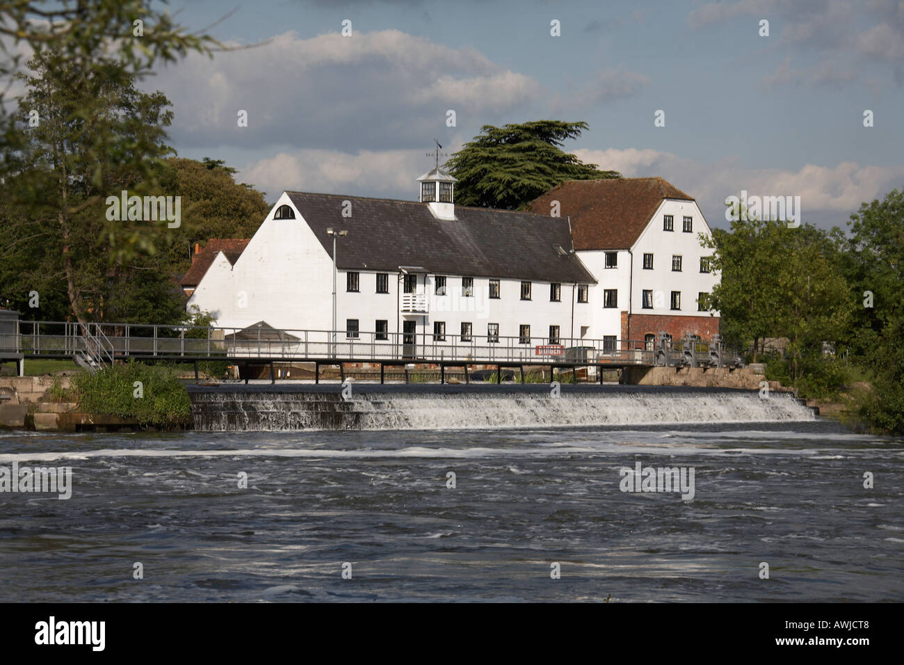 Hambleden Mill with weather vain on Hambleden lock wier near Henley on Thames Stock Photo Alamy