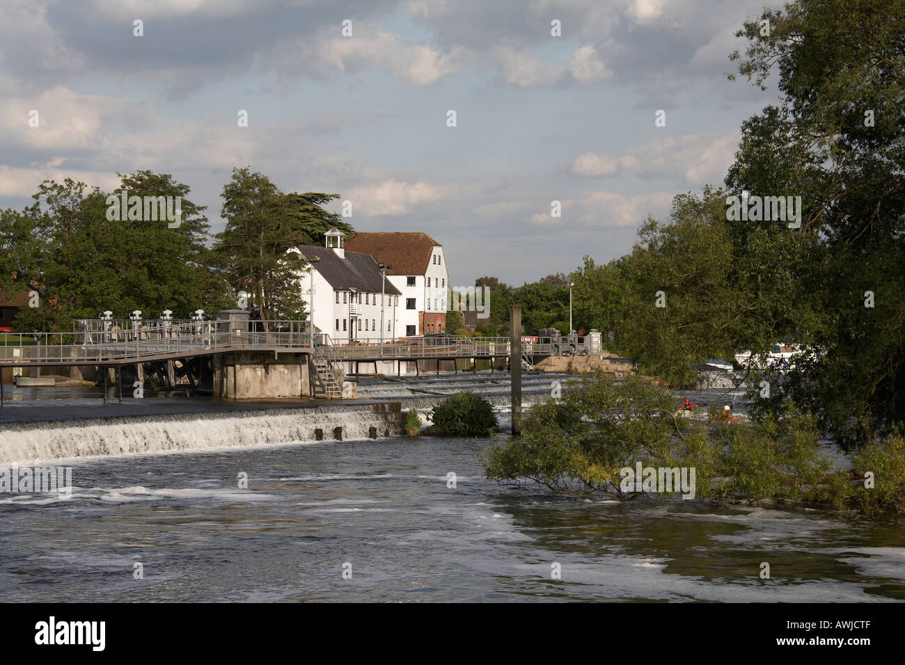Hambleden Mill with weather vain on Hambleden lock wier near Henley on Thames Stock Photo Alamy
