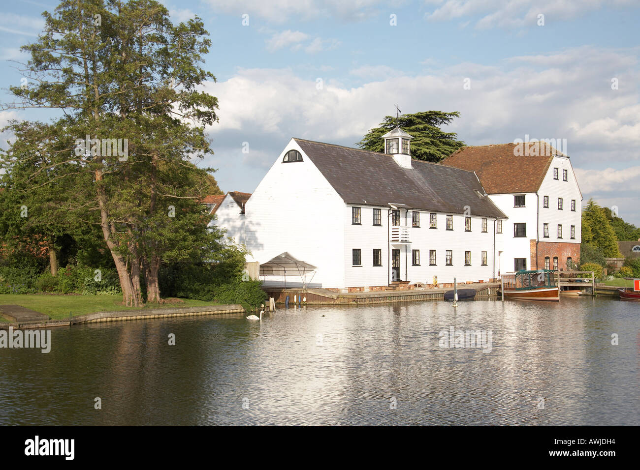 Hambleden Mill with weather vain on wier near Henley on Thames on River Thames Stock Photo Alamy