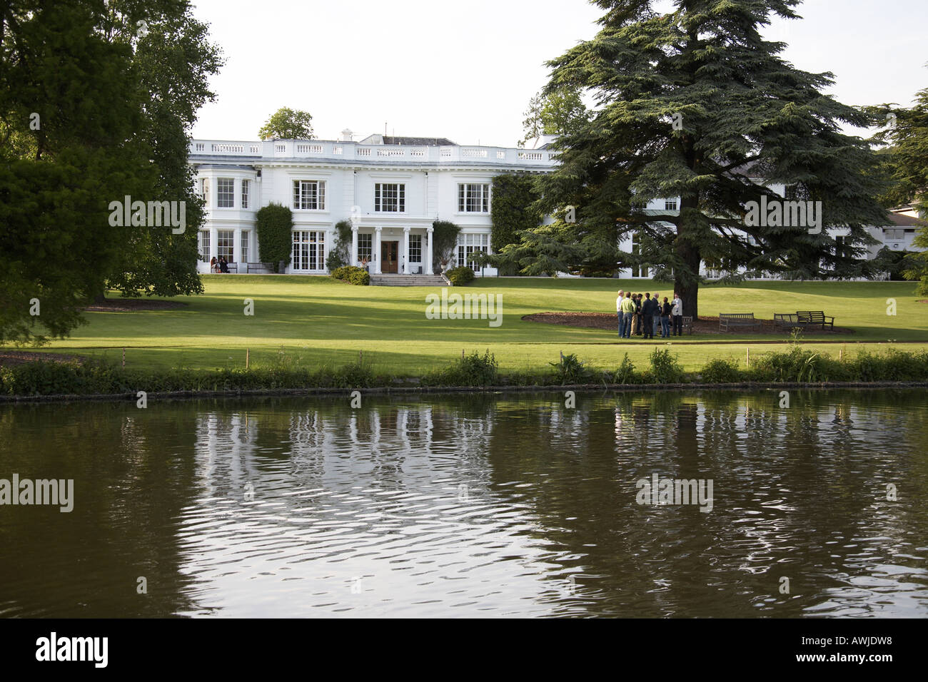 Grand beautiful luxury expensive residential house or home on riverside