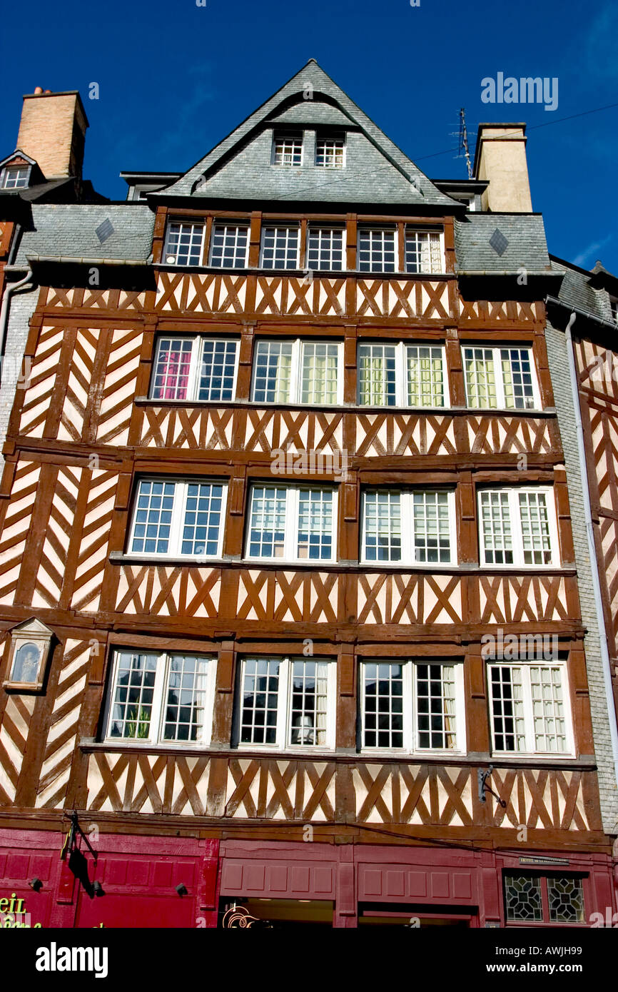 half timbering house in rennes brittany france Stock Photo Alamy