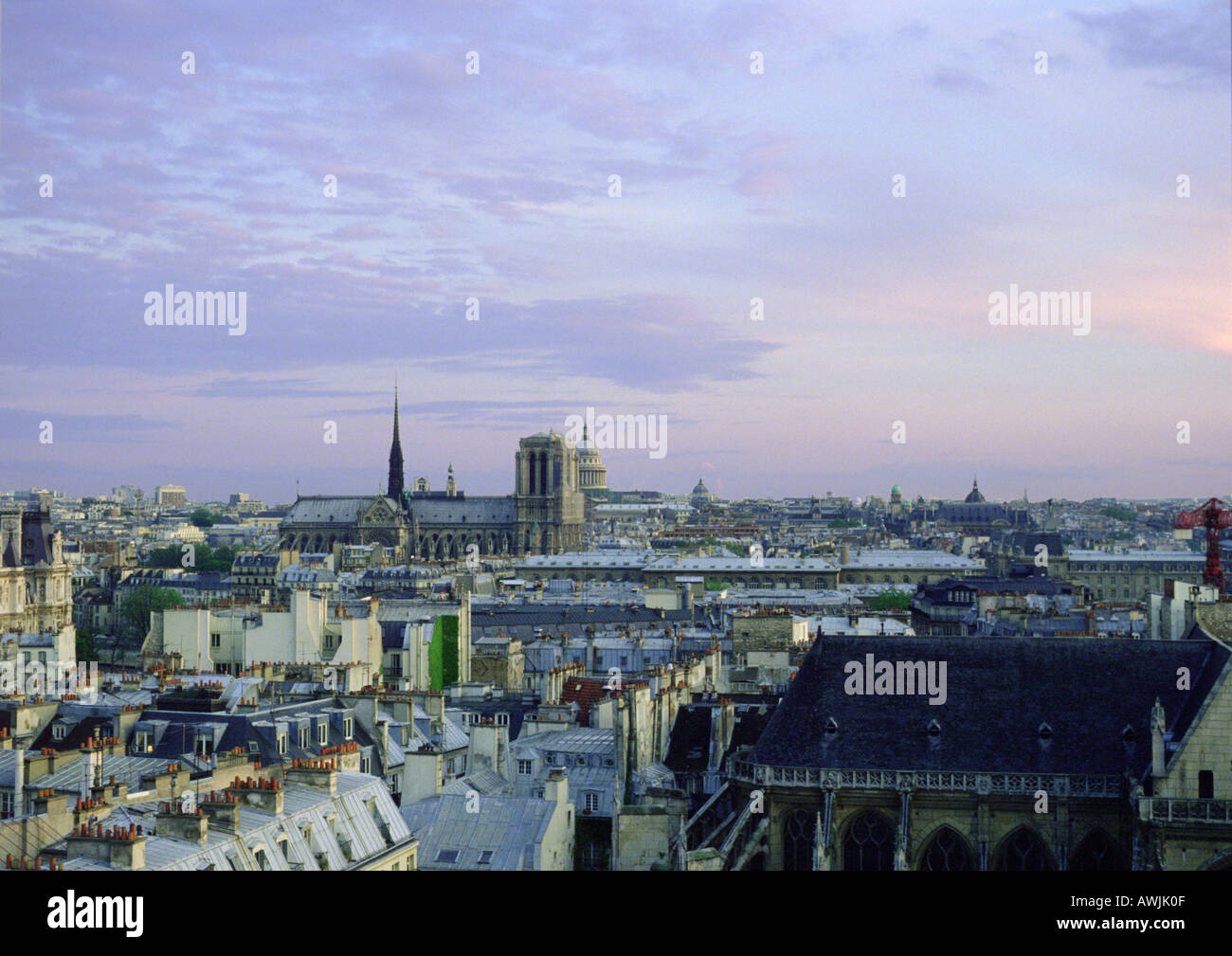 Paris rooftop view hires stock photography and images Alamy