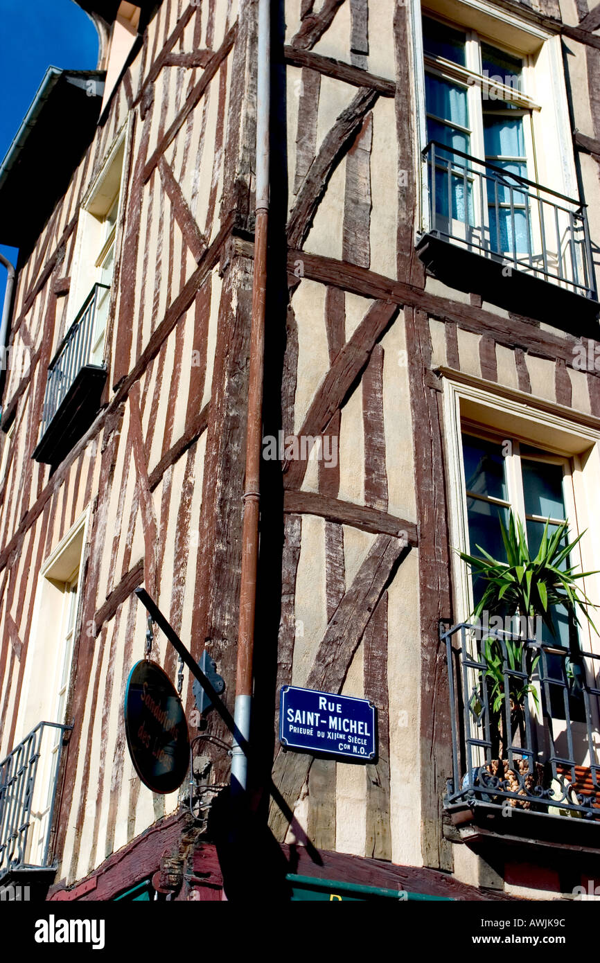 half timbering house in rennes brittany france Stock Photo Alamy