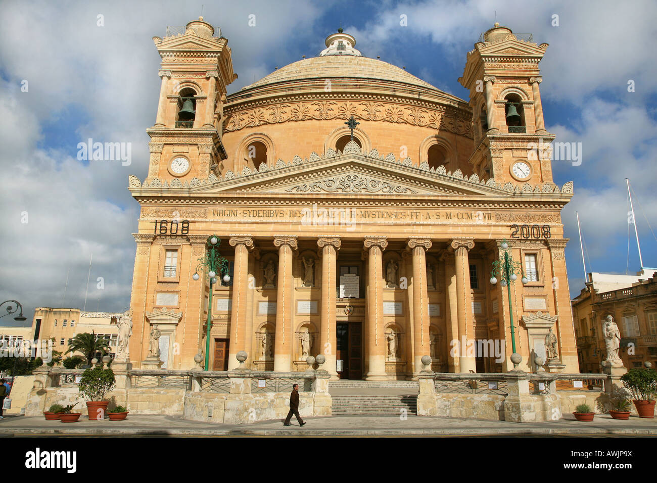 Mosta Mosta dome the church of Santa Maria In Malta Stock Photo