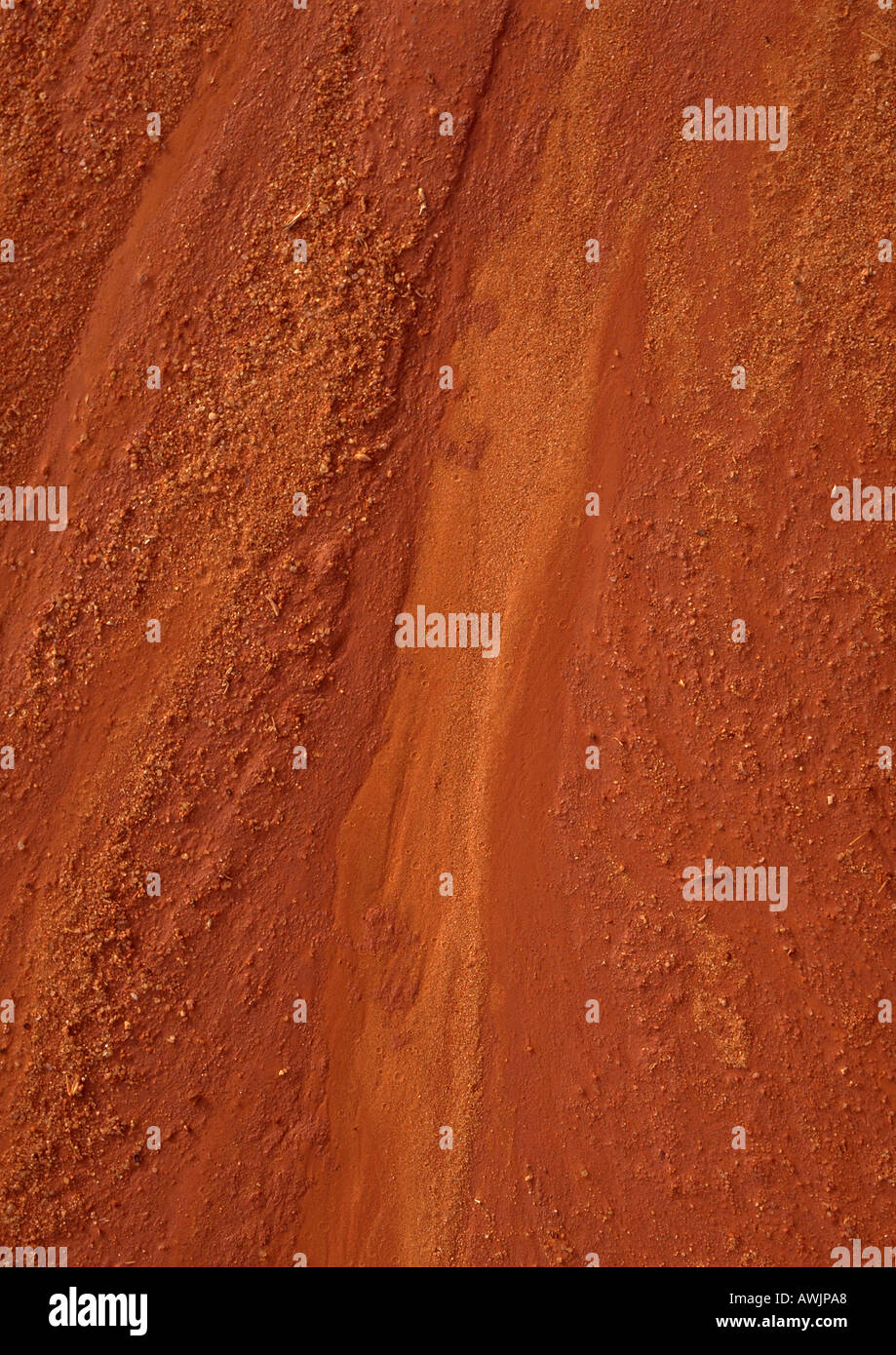 Red sand, close-up Stock Photo