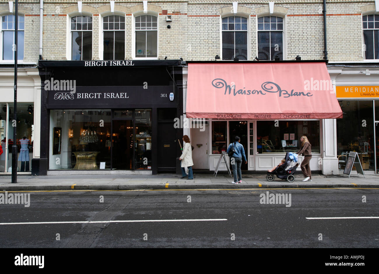 Maison Blanc and Birgit Israel on Fulham Road, Fulham Beach, Fulham