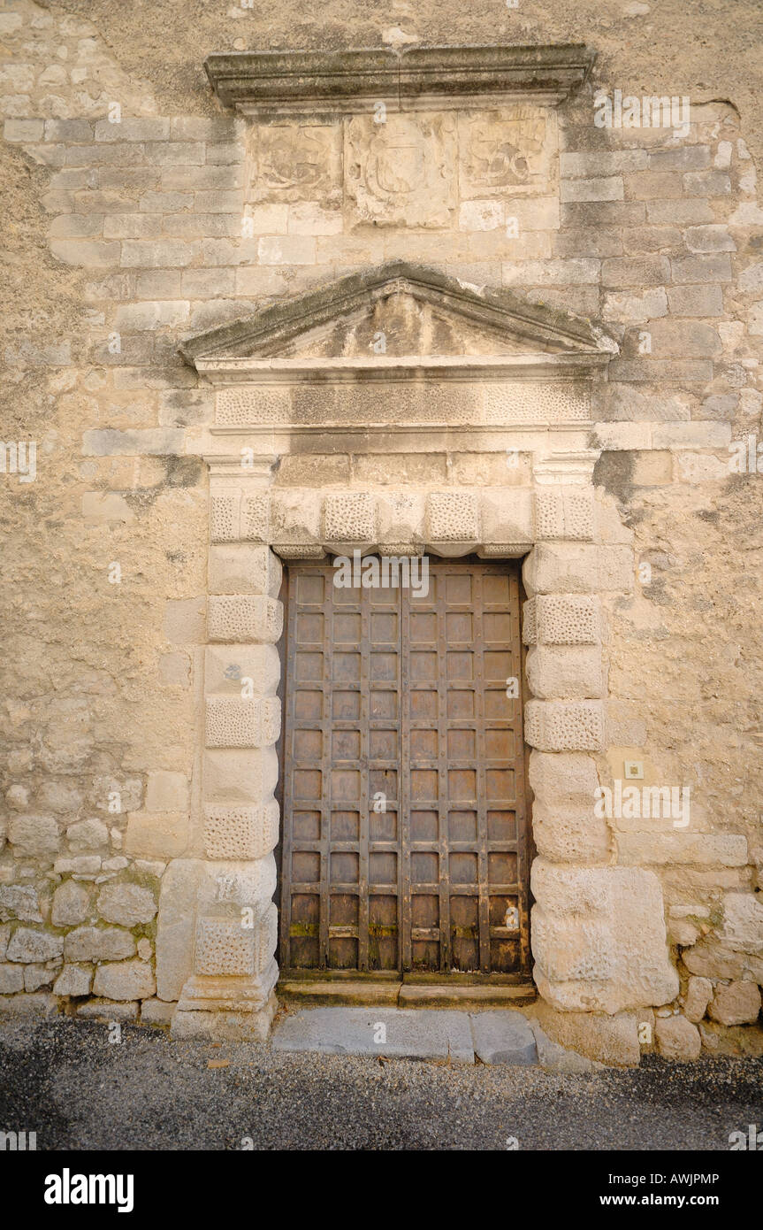 Old Door on the Stone Wall Stock Photo - Alamy