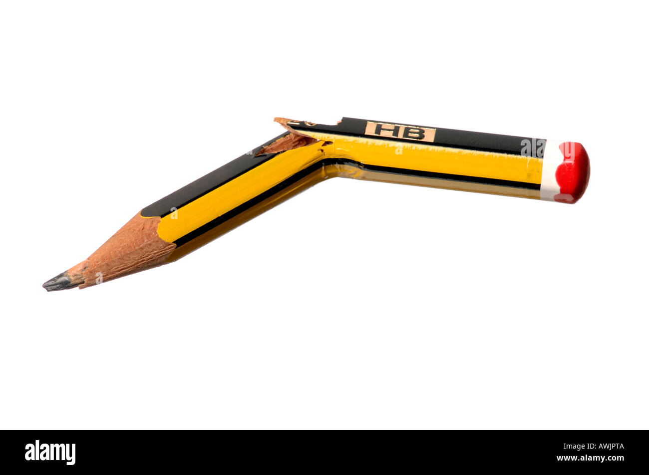 Small pencil snapped in half Stock Photo Alamy
