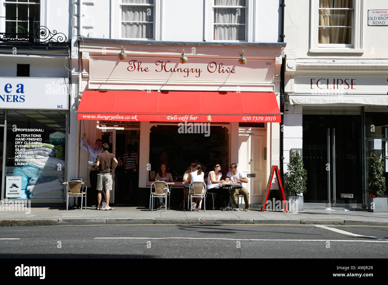 The Hungry Olive cafe on Brompton Road, South Kensington, London Stock Photo