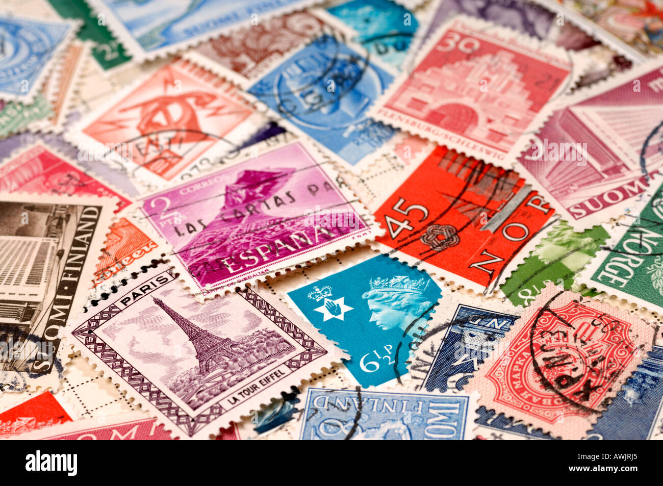 international postage stamps of the world, still life collection Stock  Photo - Alamy