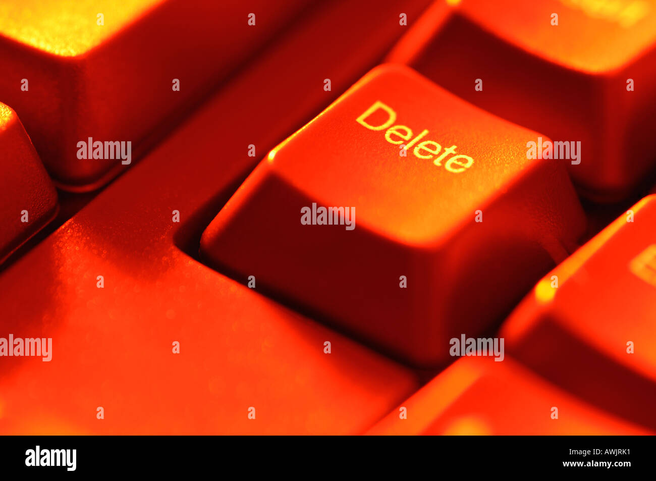 Computer Delete button Stock Photo