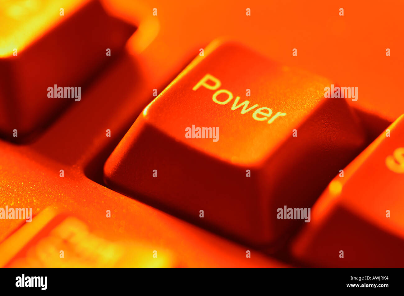 Computer Power button Stock Photo