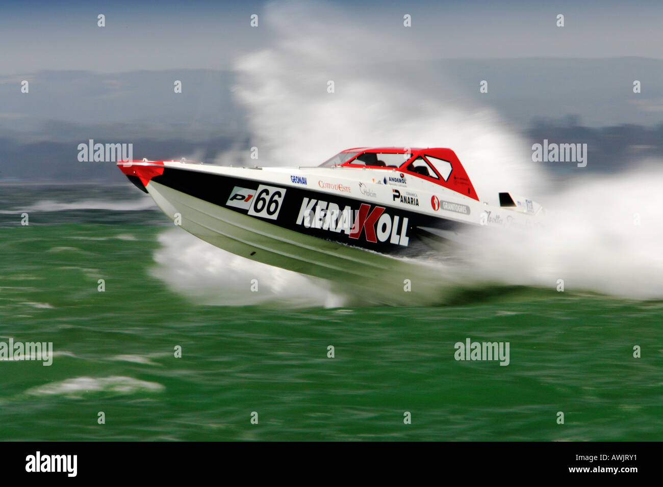 Power Boat Racing Cowes Isle of Wight England UK Great Britain Stock Photo