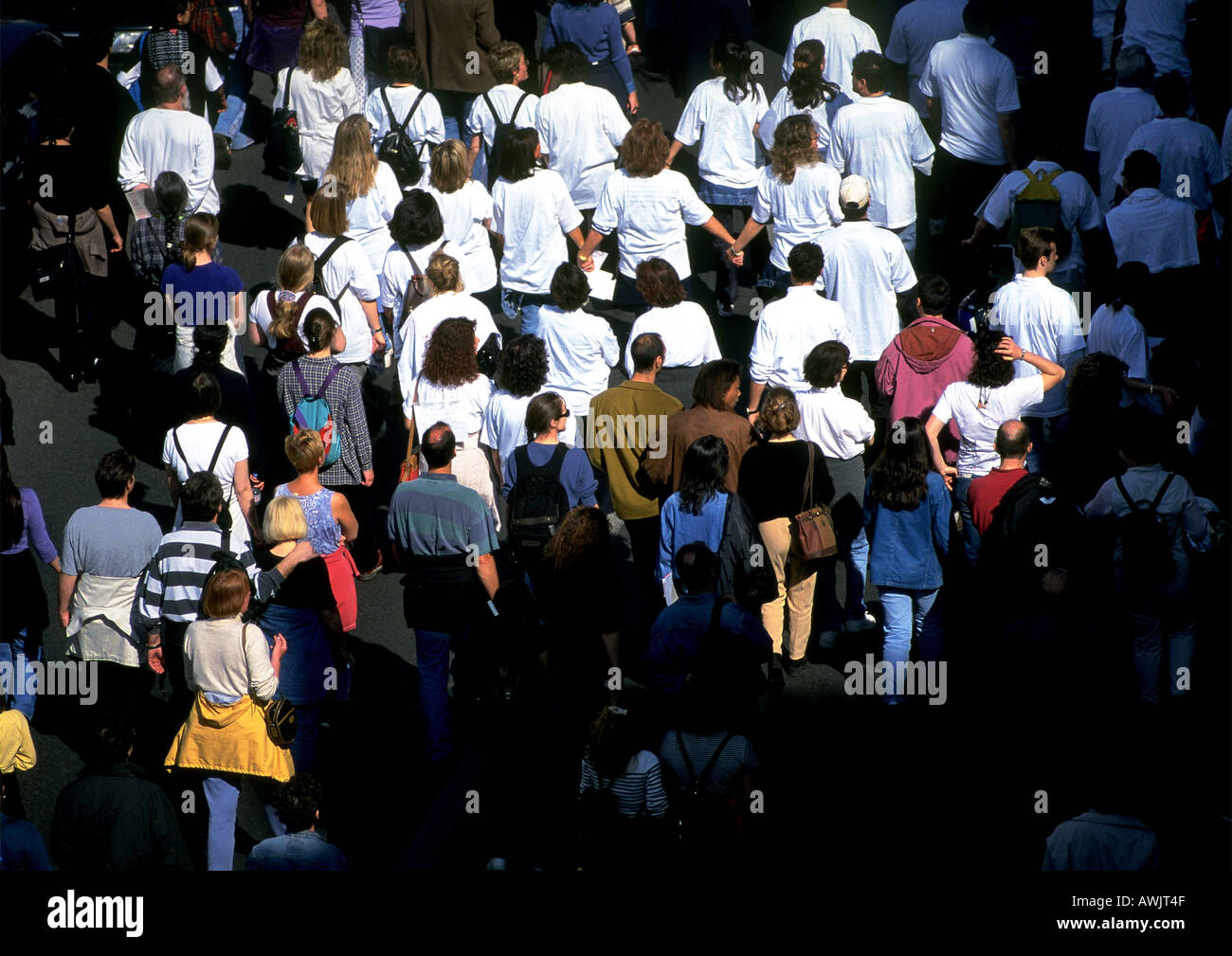 Overhead view of people protesting hi-res stock photography and images ...