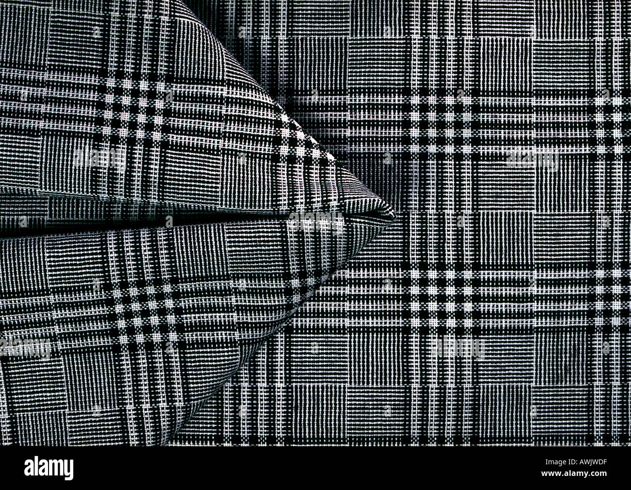 Black and white plaid fabric, closeup, full frame Stock Photo Alamy