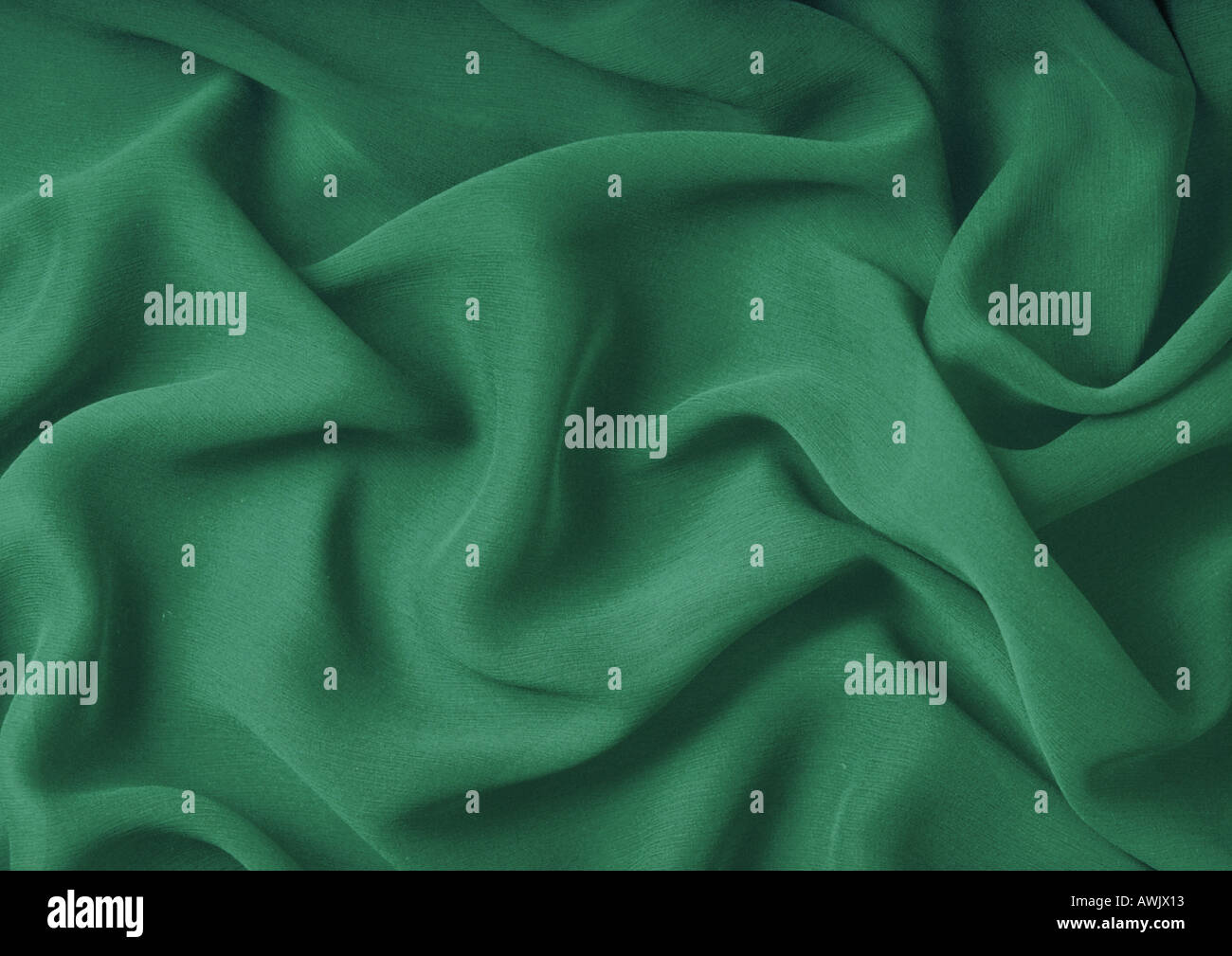 Green chiffon, close-up, full frame Stock Photo