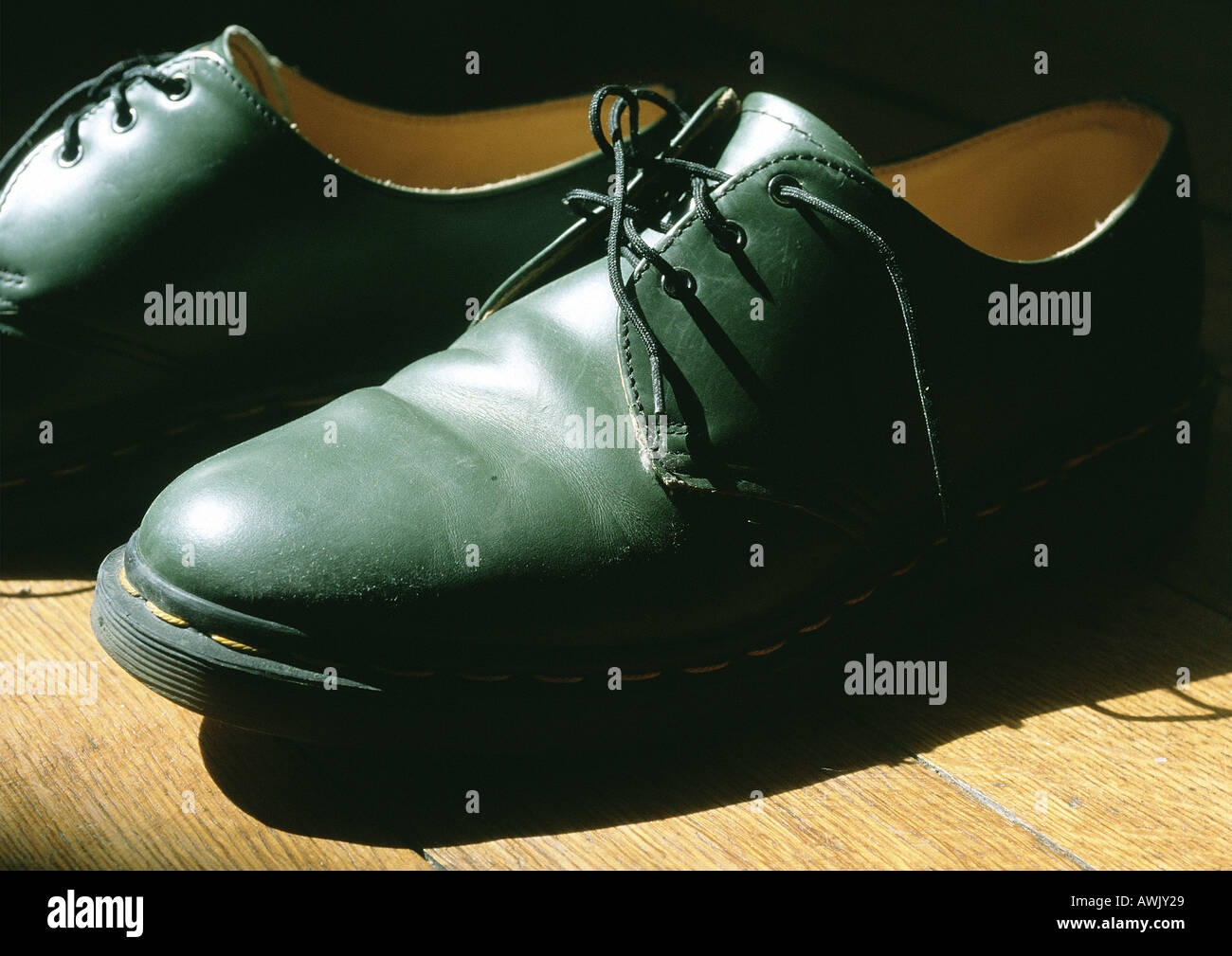 Pair of man's dress shoes. Stock Photo