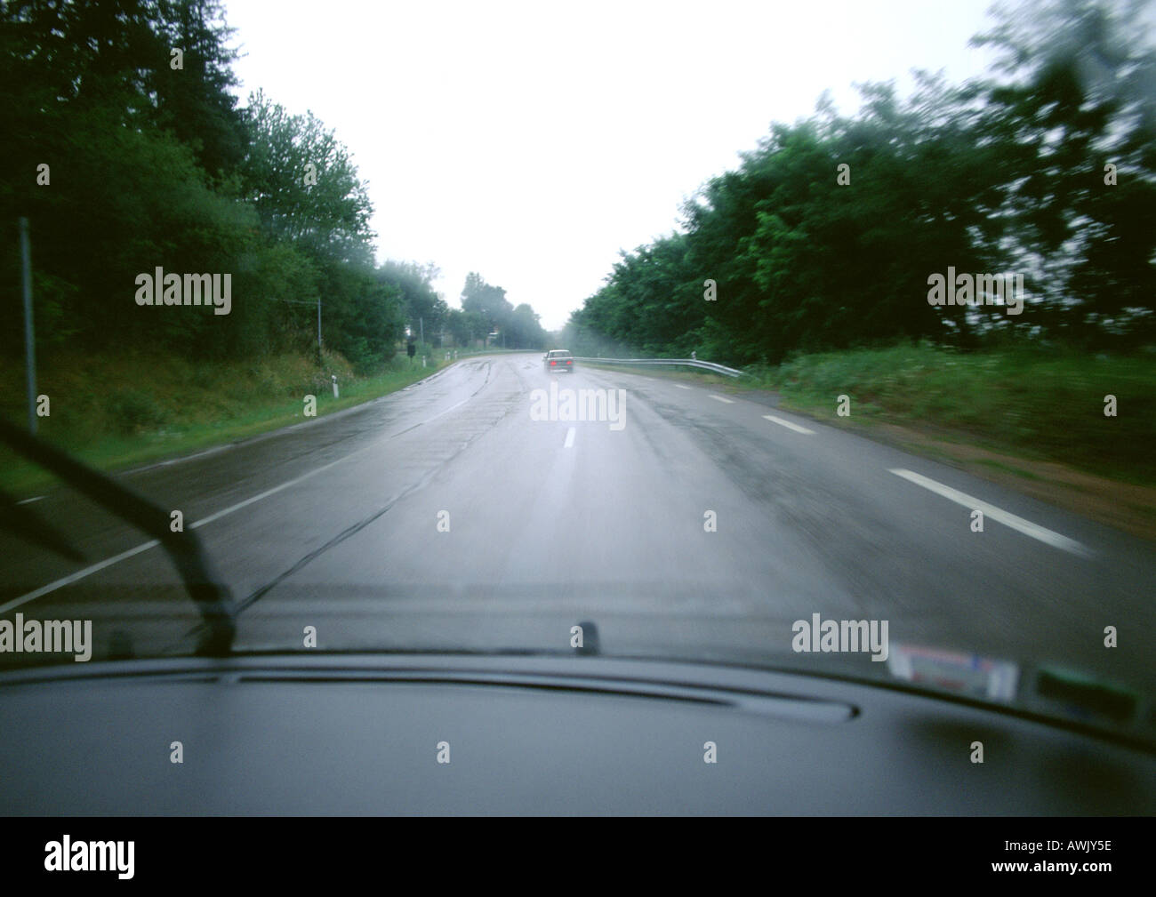 View through windshield of moving car hi-res stock photography and ...