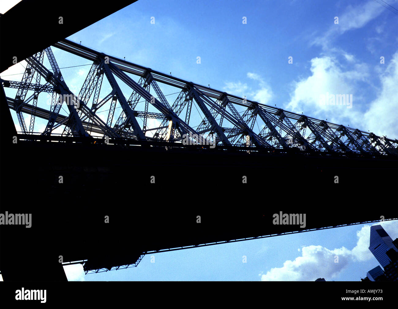 Bridge viewed low angle hi-res stock photography and images - Alamy