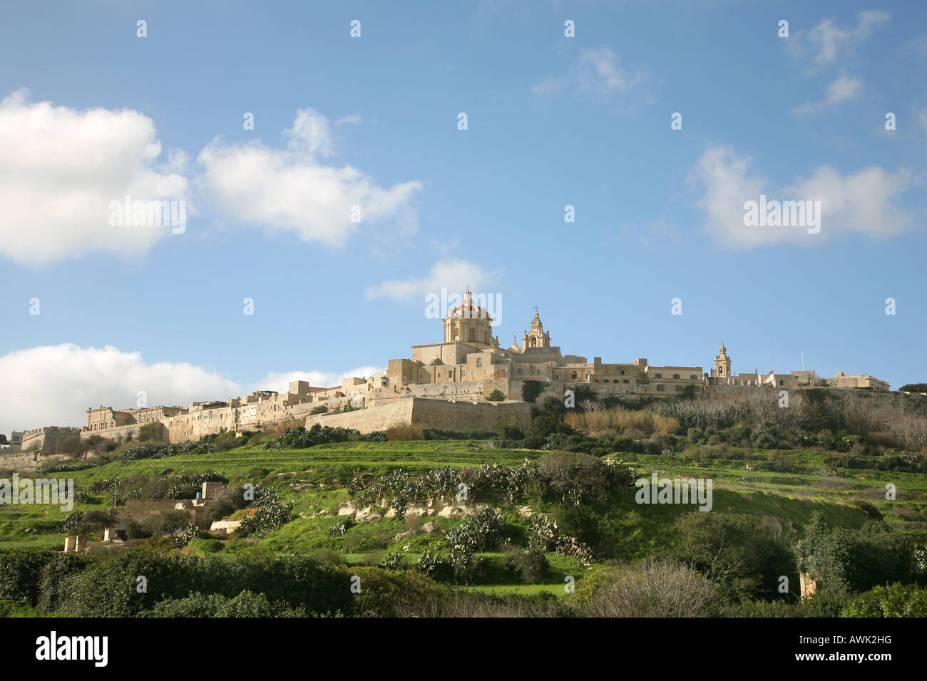 The ancient city of Mdina Malta Stock Photo