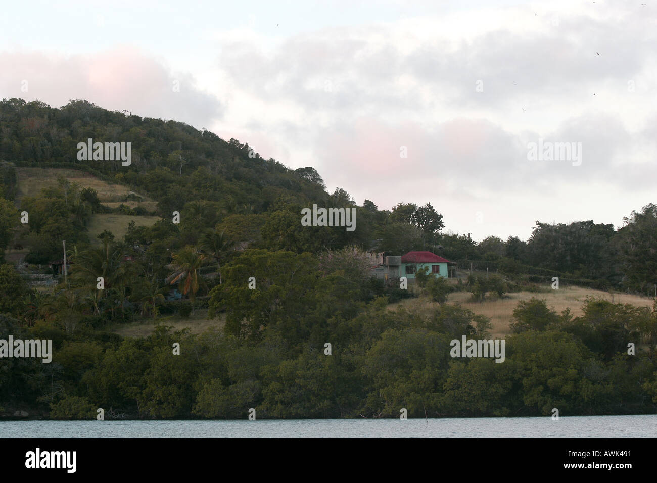 Cuban house by the river Holguin Stock Photo Alamy