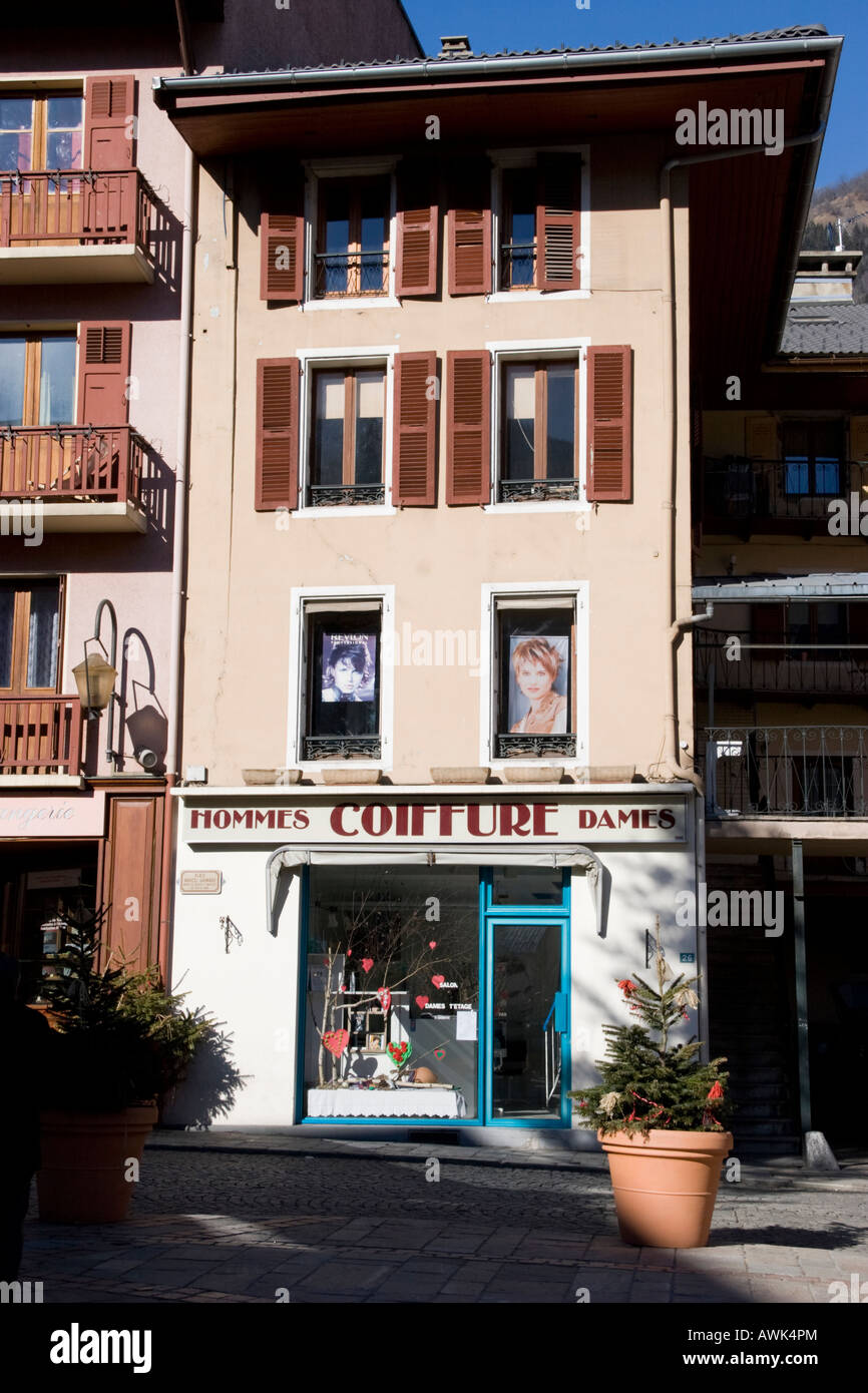 Hairdressers Bourg Saint Maurice France Stock Photo Alamy