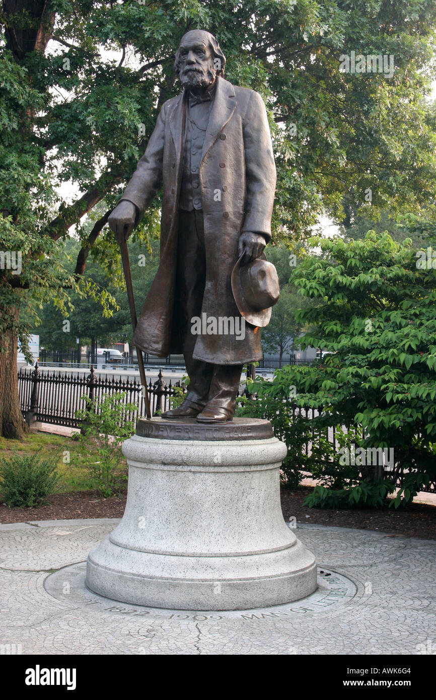 Statue of Edward Everett Hale in Boston Public garden Boston