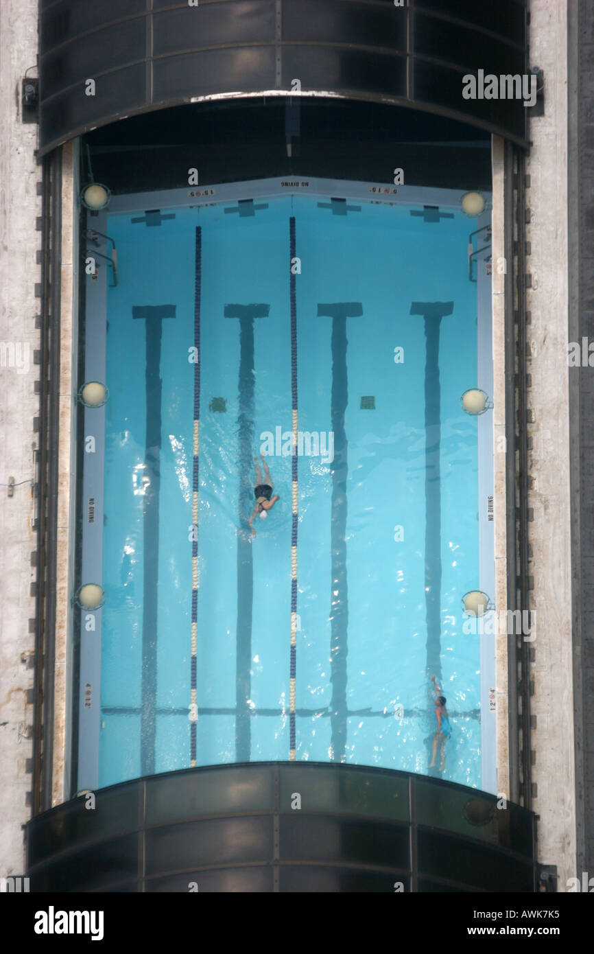 Swimming pool on roof of building in Boston Massachusetts USA Stock