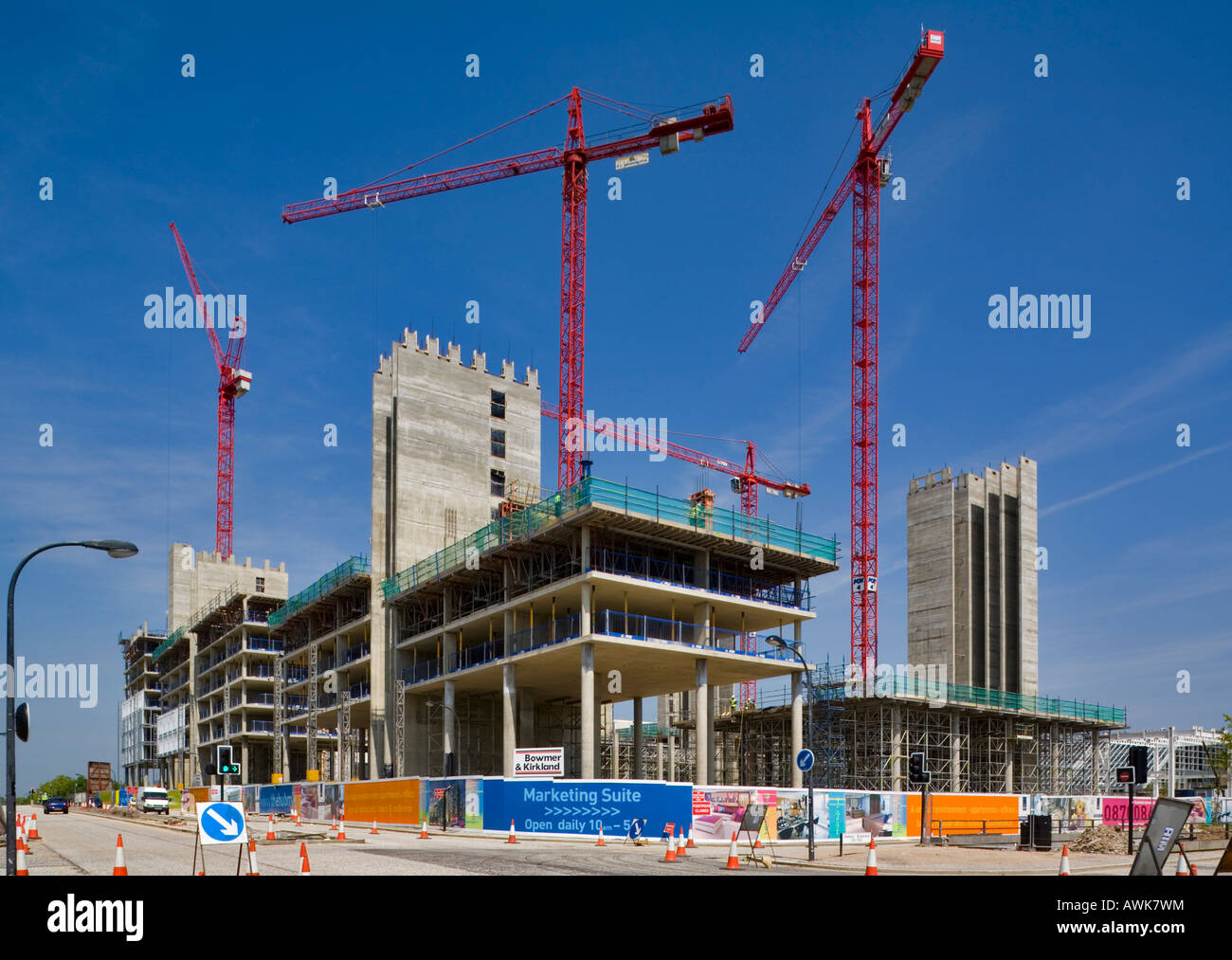 The Hub construction site, Milton Keynes Stock Photo Alamy