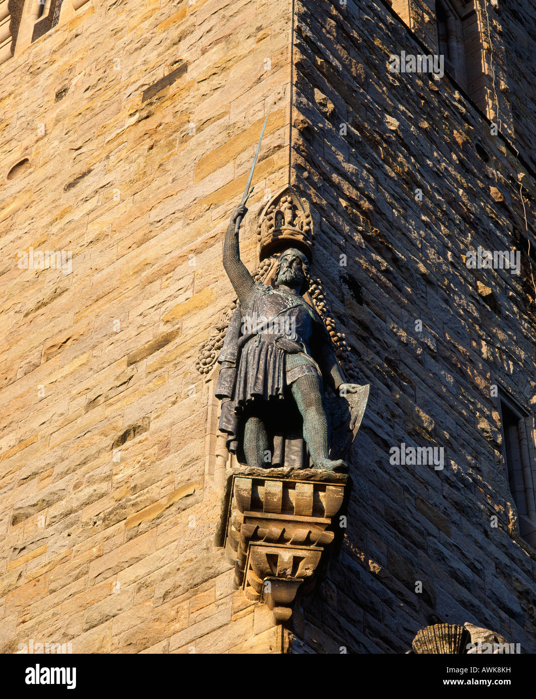 The National Wallace Monument, Stirling, Scotland, UK. Statue of Sir William Wallace Stock Photo