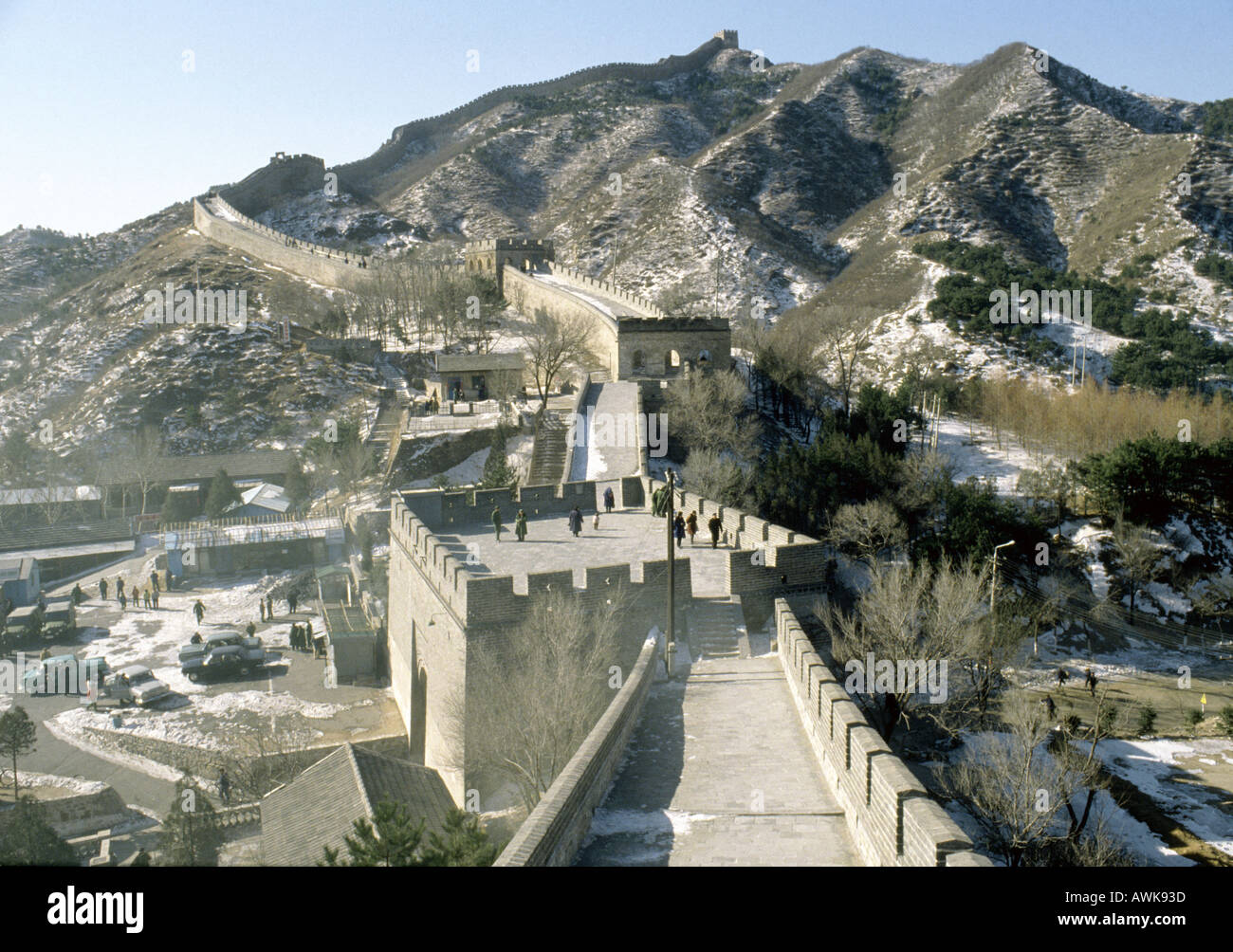 China great wall photo taken March 1981 when tourism to China started to take off Stock Photo