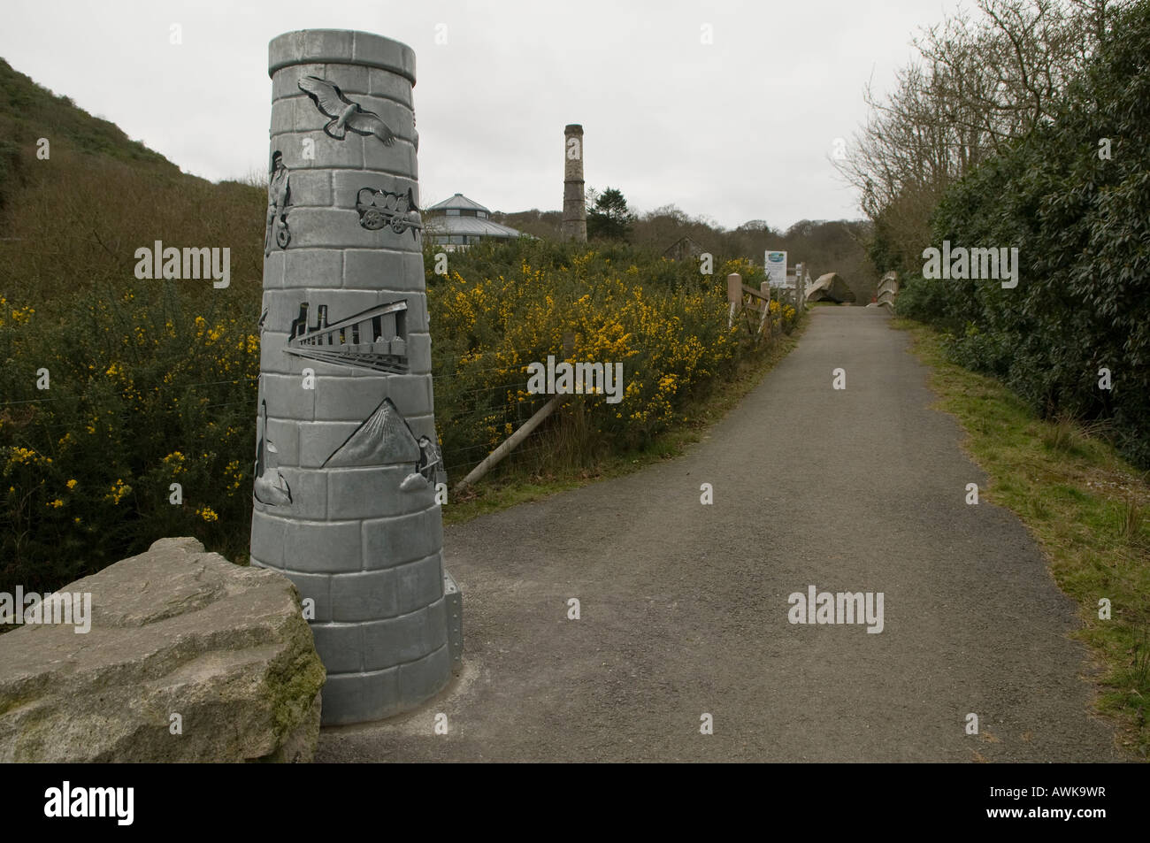 Sculpture on the clay Trails in St Austell Stock Photo Alamy