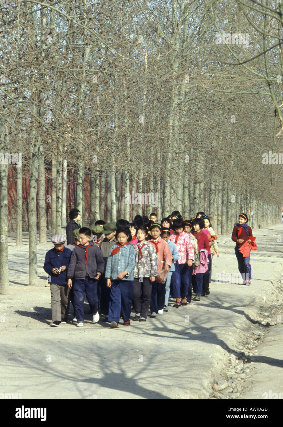 Schoolchildren in Beijing Stock Photo