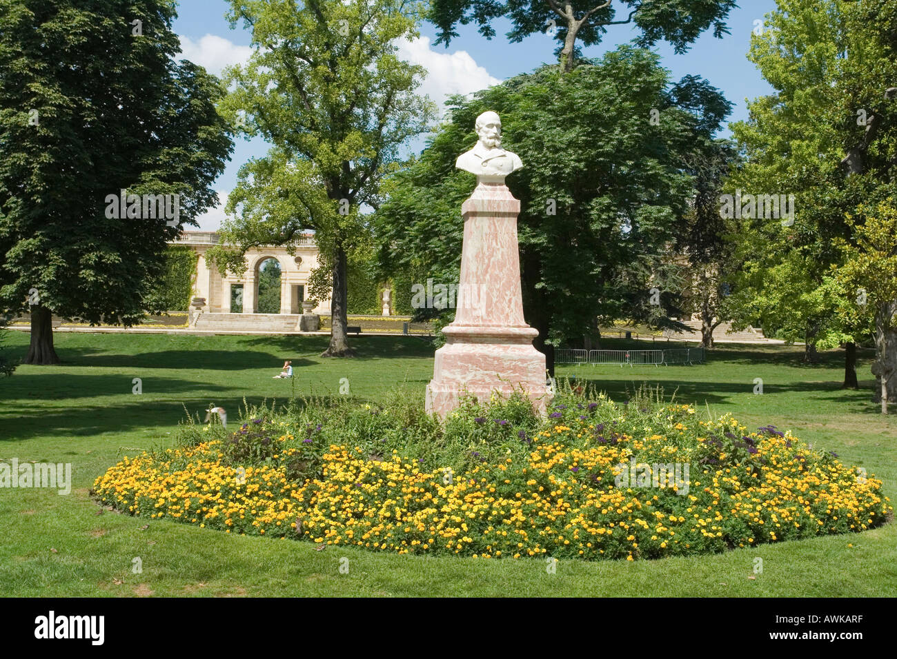 statue of Lalanne in the Jardin Public Bordeaux Gironde France Europe