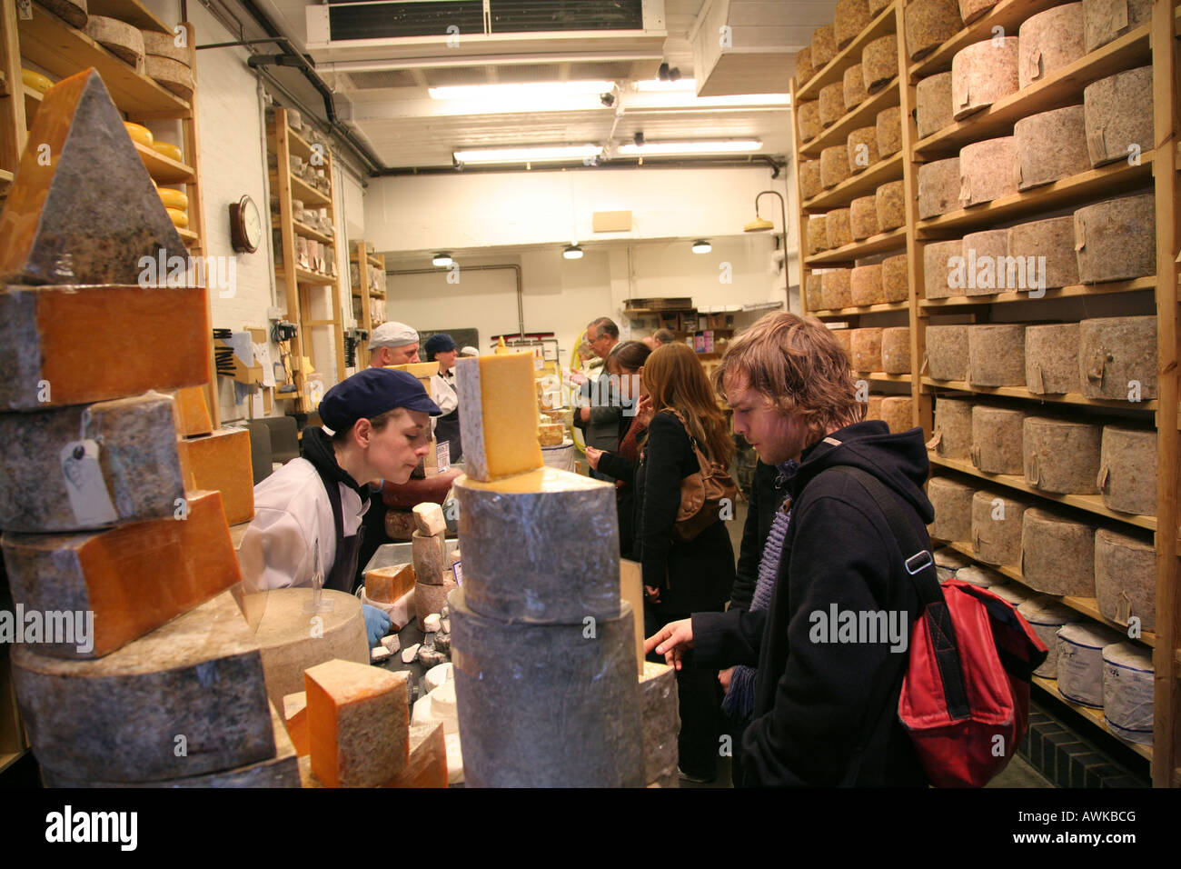 Neals Yard Dairy Cheese shop, Borough Market, Southwark, south east London. Stock Photo