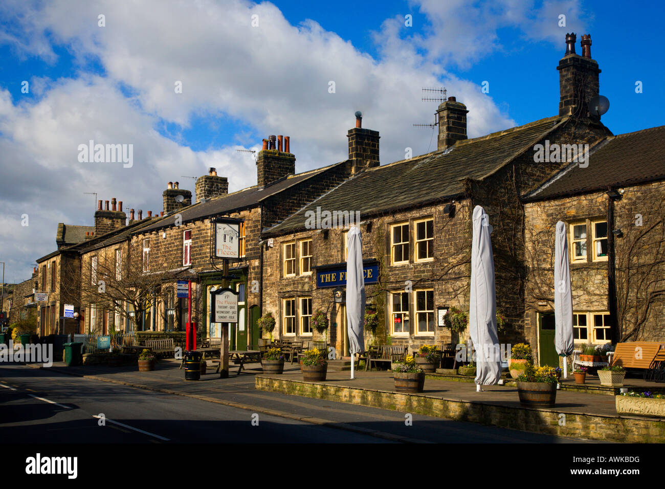The High Street Addingham West Yorkshire England Stock Photo Alamy