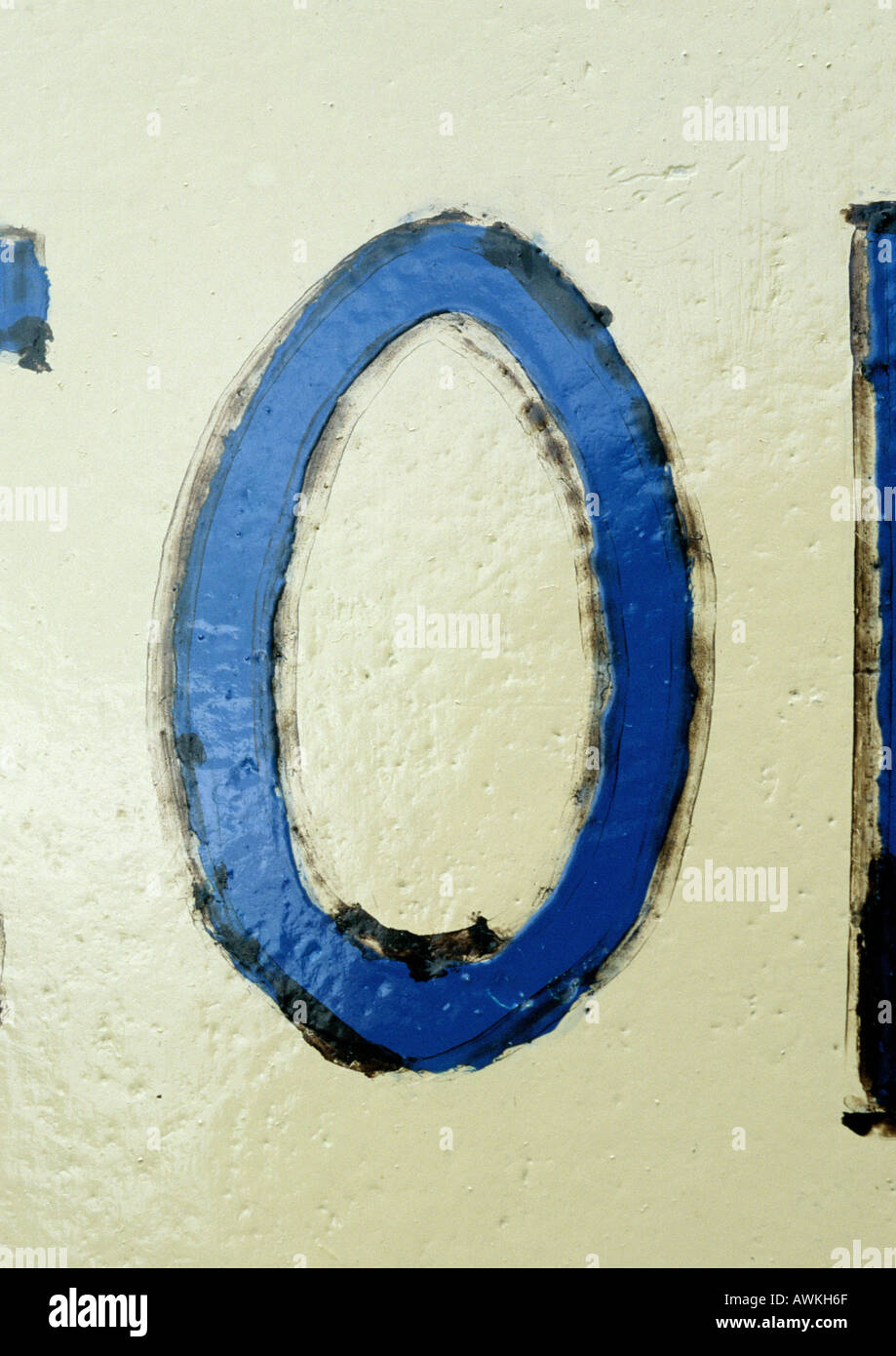 O,text,painted Stock Photo Alamy
